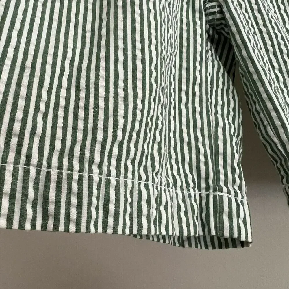 Gymboree Green Striped Seersucker Shorts
